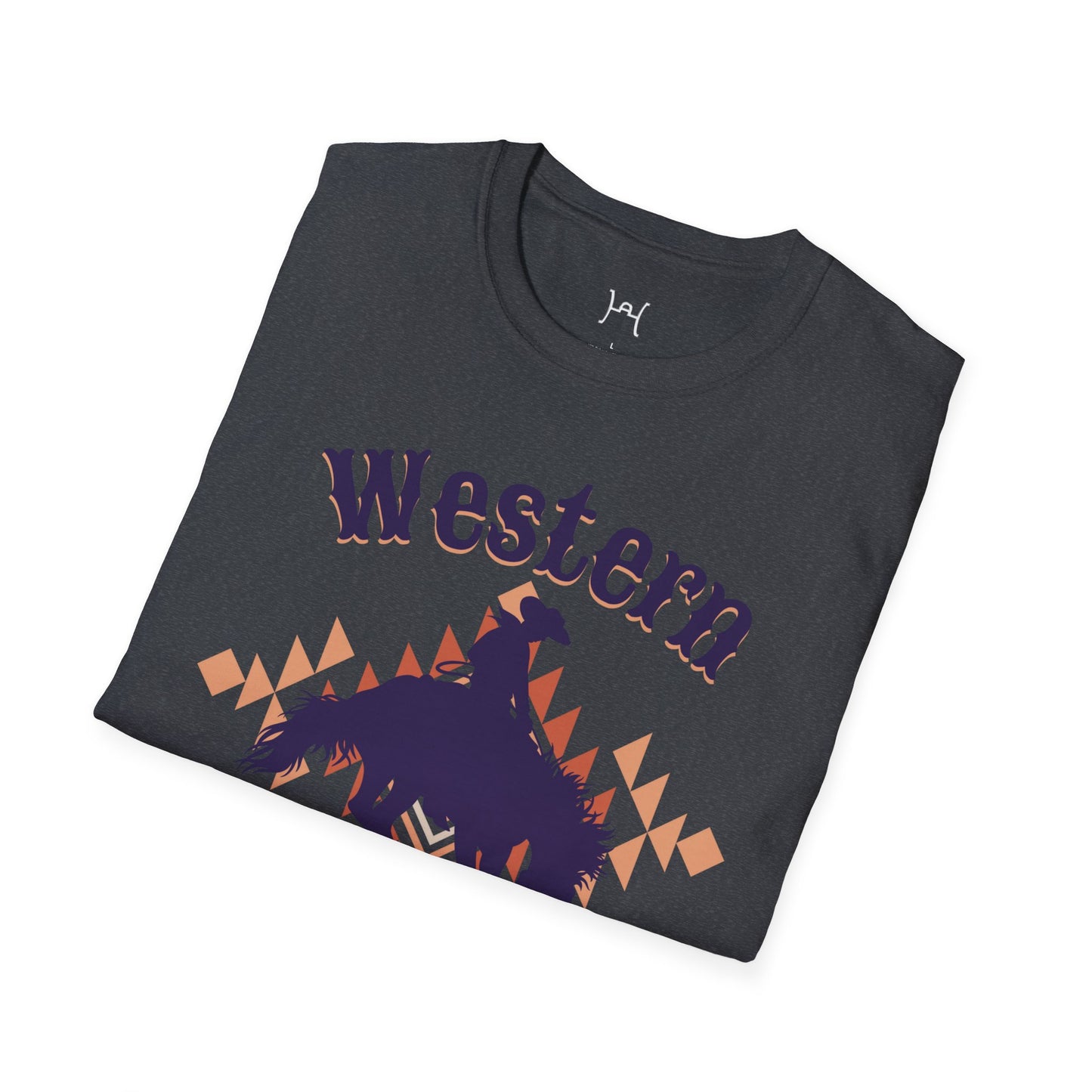 Western Rodeo Unisex Softstyle T-Shirt – Casual Cowboy Vibe, Perfect for Rodeo Events and Friends Gatherings