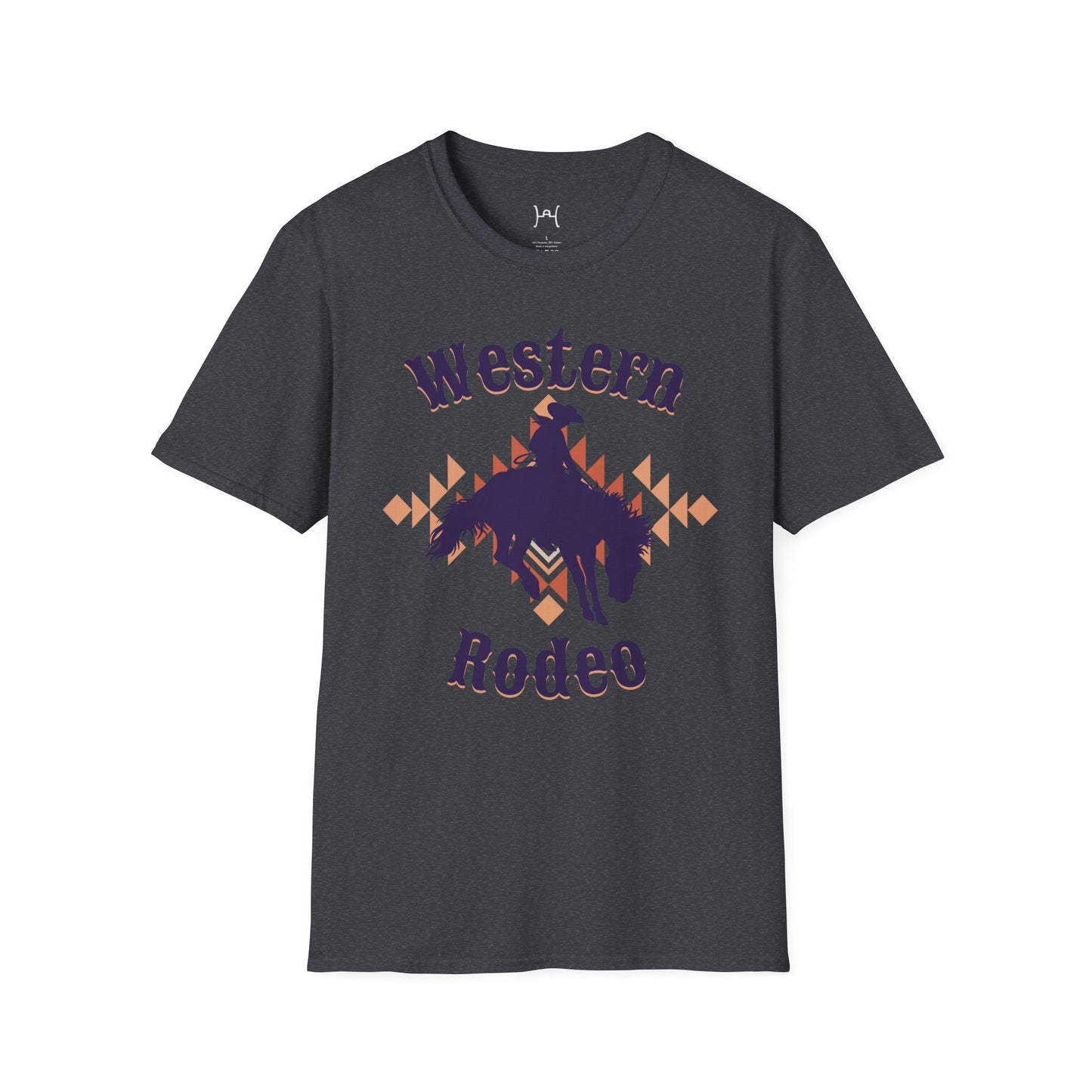 Western Rodeo Unisex Softstyle T-Shirt – Casual Cowboy Vibe, Perfect for Rodeo Events and Friends Gatherings