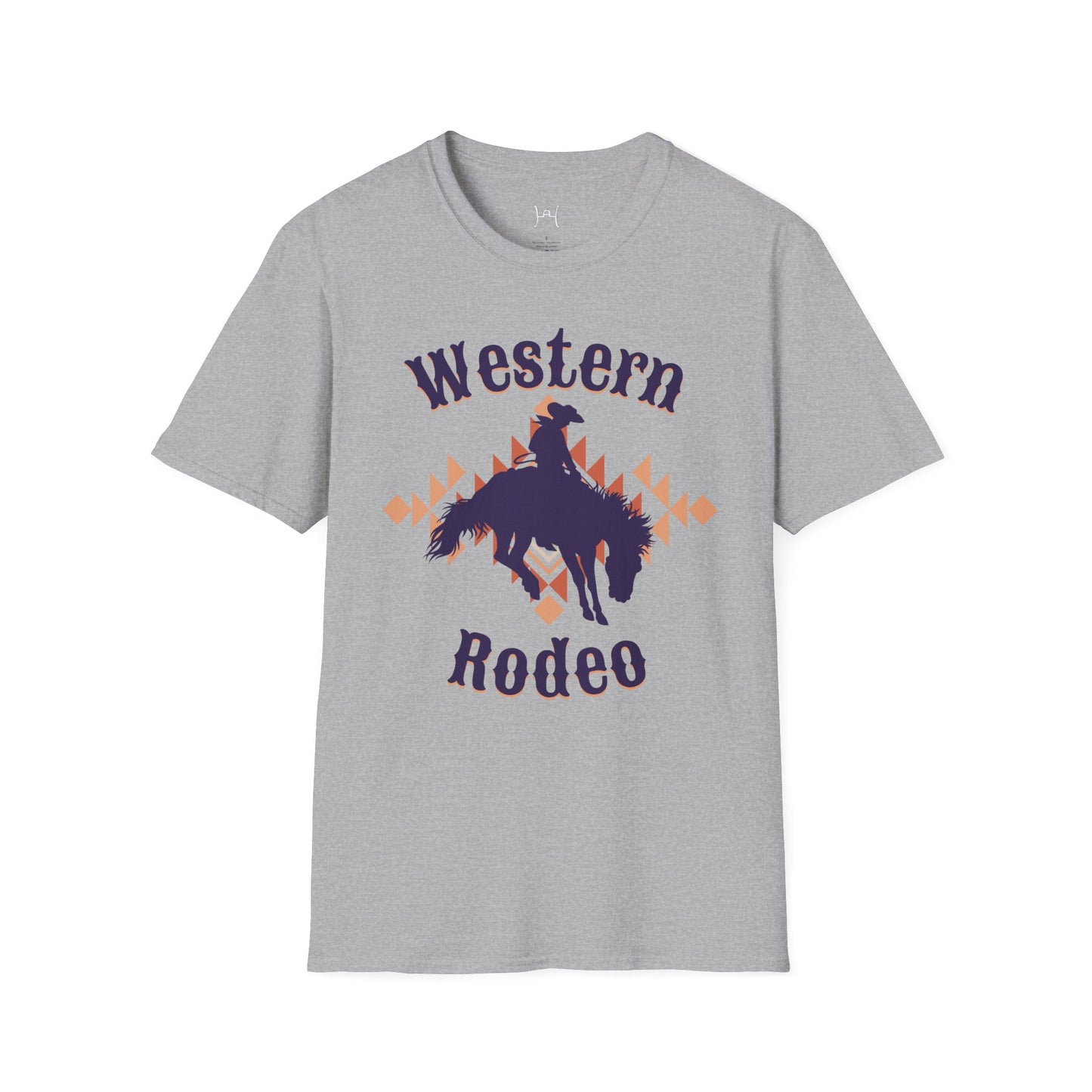 Western Rodeo Unisex Softstyle T-Shirt – Casual Cowboy Vibe, Perfect for Rodeo Events and Friends Gatherings
