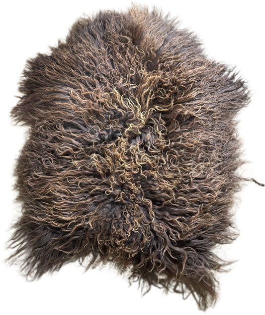 Curly Brown Icelandic Sheepskin Rug