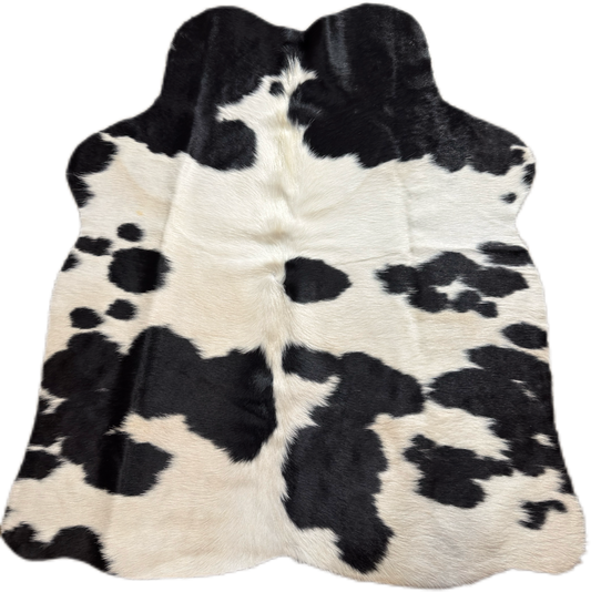 Black and White Large Mini Exotic Cowhide Rug