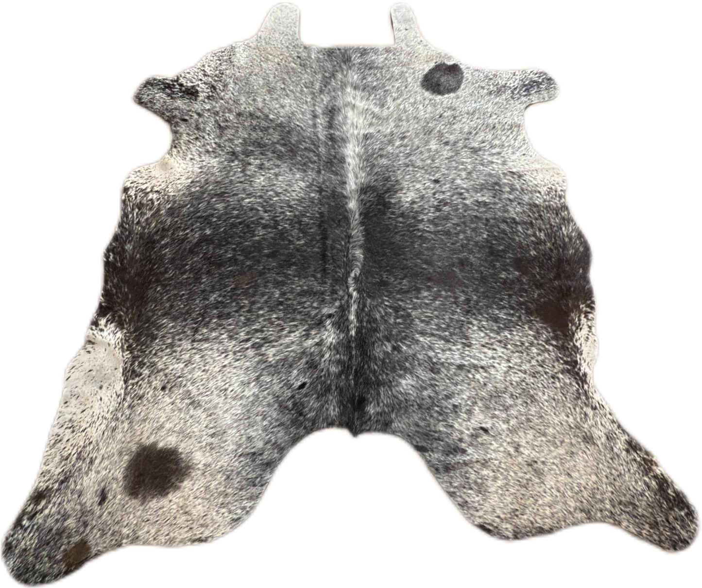 Salt & Pepper Black Cowhide Rug
