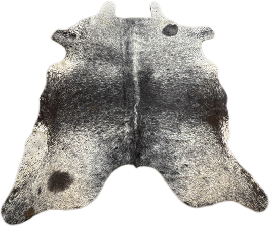Salt & Pepper Black Cowhide Rug