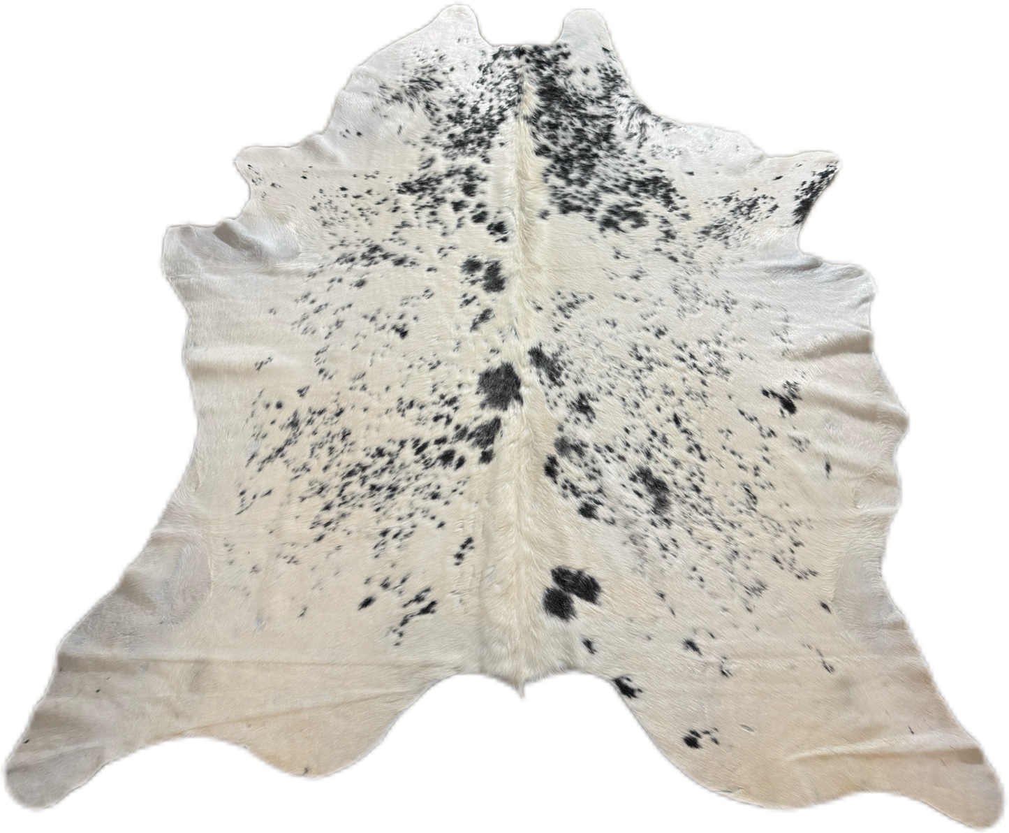 Salt & Pepper White Cowhide Rug