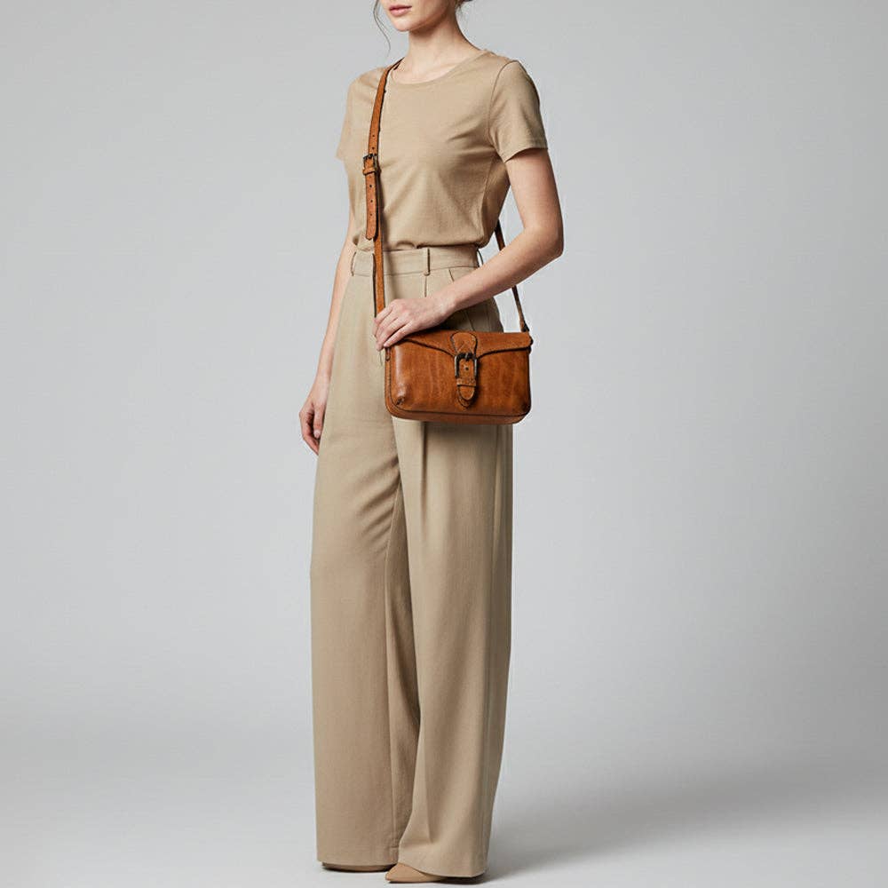 SWC201TAN Crossbody Genuine Leather women bag western Bag
