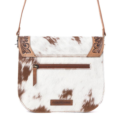Yellowstone Frontier Ridge Handtooled Bag in Oat Mocha