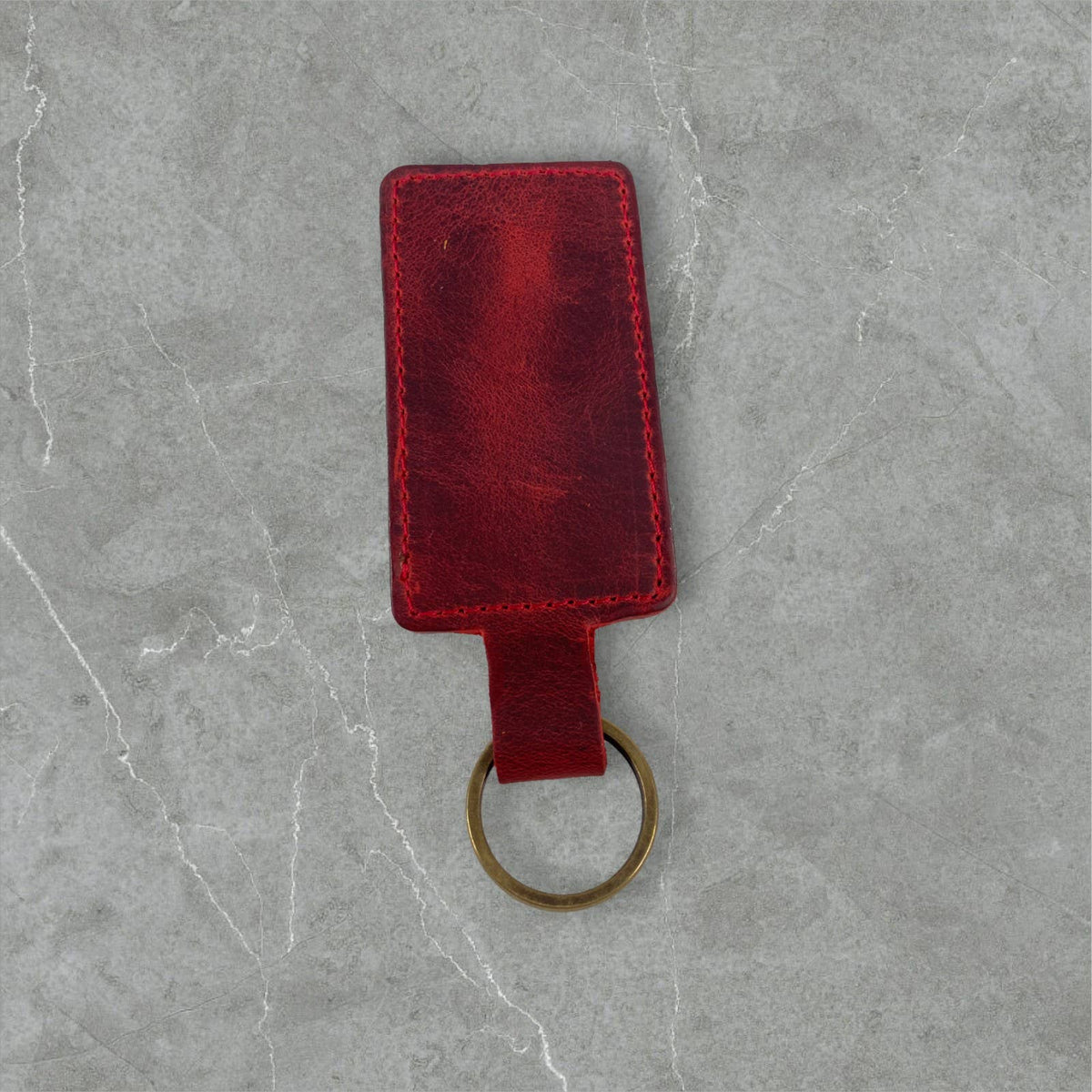 Leather Keychain, Rectangular Keychain