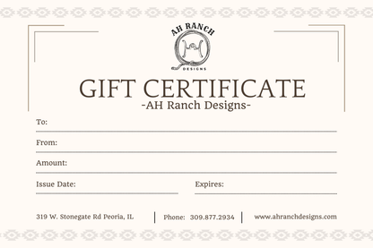 AH Ranch Designs Gift Card