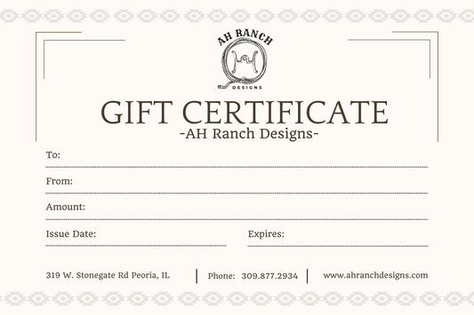 AH Ranch Designs Gift Card