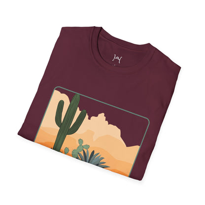 Desert Cactus Unisex Softstyle T-Shirt - Graphic Tee for Nature Lovers
