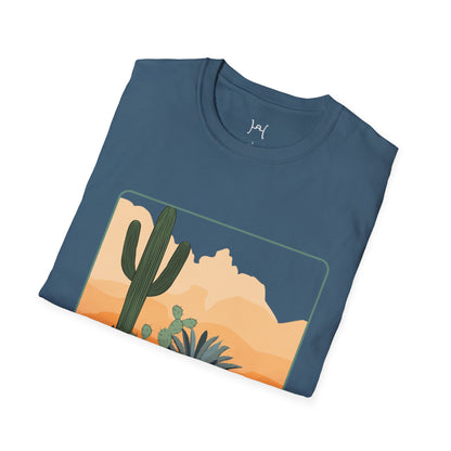 Desert Cactus Unisex Softstyle T-Shirt - Graphic Tee for Nature Lovers