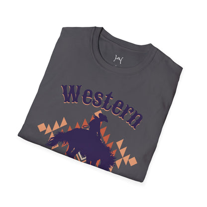Western Rodeo Unisex Softstyle T-Shirt – Casual Cowboy Vibe, Perfect for Rodeo Events and Friends Gatherings