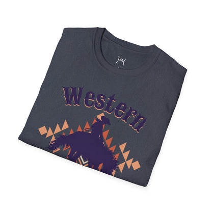 Western Rodeo Unisex Softstyle T-Shirt – Casual Cowboy Vibe, Perfect for Rodeo Events and Friends Gatherings
