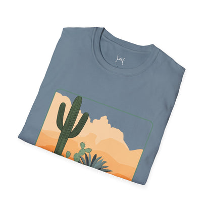 Desert Cactus Unisex Softstyle T-Shirt - Graphic Tee for Nature Lovers