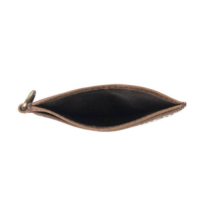 Cowtown Card Holder for Women in black with hair-on detail