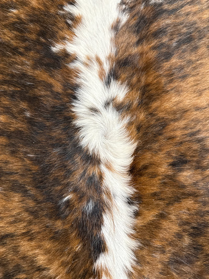 Brindle Tricolor Large Mini Cowhide