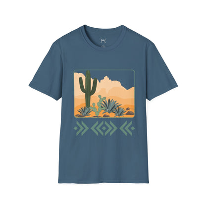 Desert Cactus Unisex Softstyle T-Shirt - Graphic Tee for Nature Lovers
