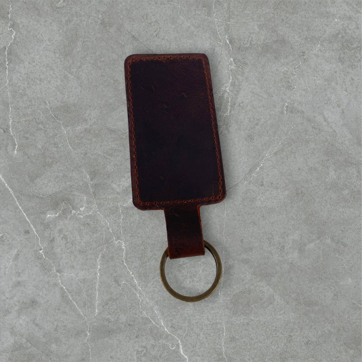 Leather Keychain, Rectangular Keychain
