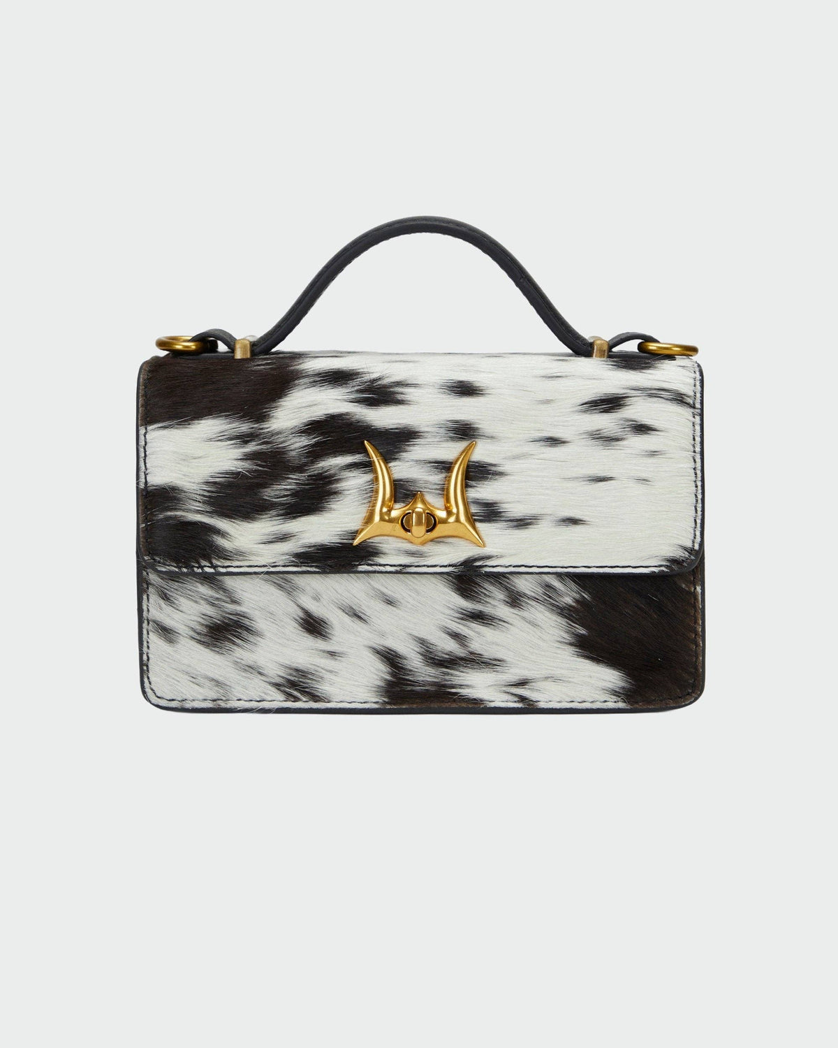 Loyal West Valencia Ostrich Leather Bag - Black