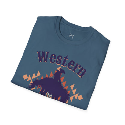 Western Rodeo Unisex Softstyle T-Shirt – Casual Cowboy Vibe, Perfect for Rodeo Events and Friends Gatherings