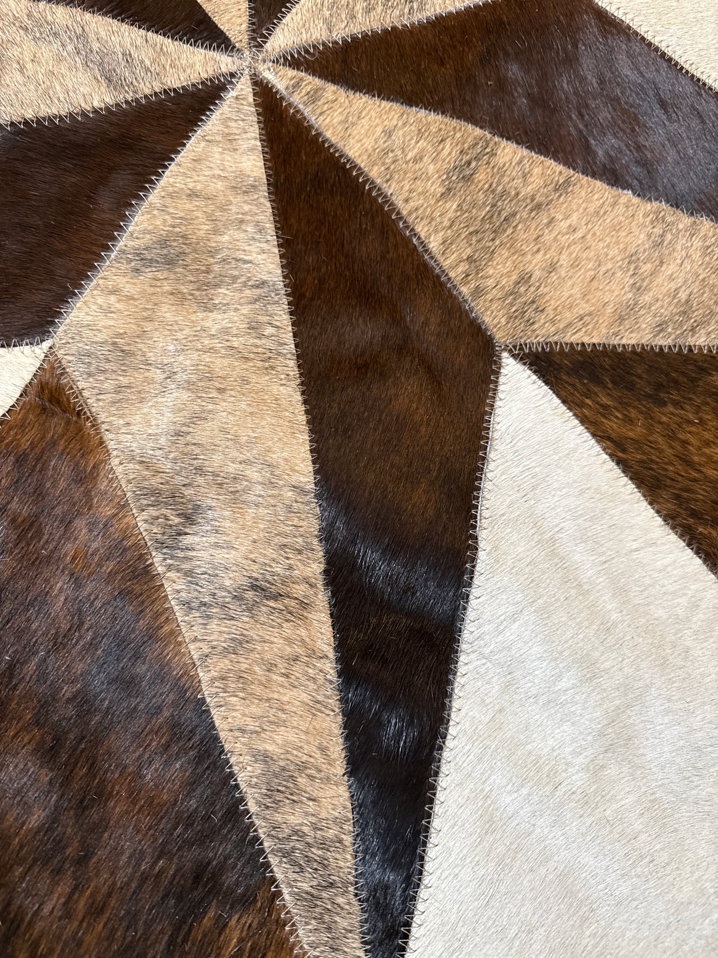 Cowhide Texas Star Rug