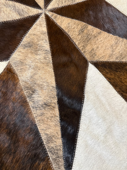 Cowhide Texas Star Rug