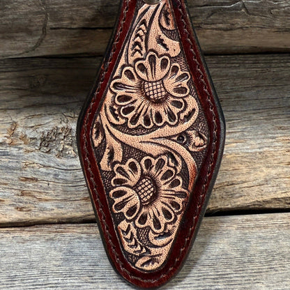 Two Tone Leather Key Chain