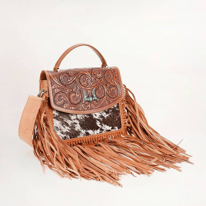 Loyal West Classic Flap Medium Tassle Bag Cowhide And Calfskin