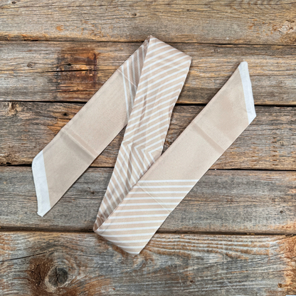 Tan and Cream Western Skinny Mini Wild Rag Scarf / Cowgirl Necktie #TW106