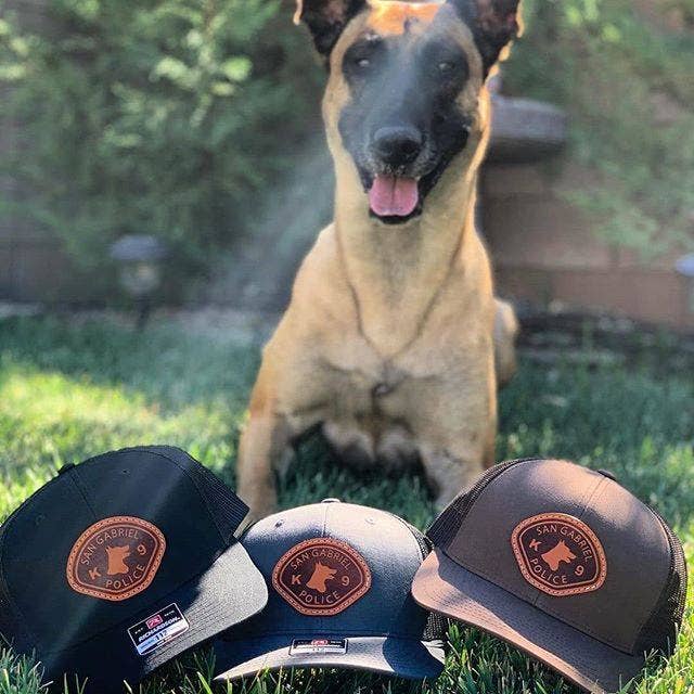Custom Logo Leather Patch Hat - Patches are sewn, not glued!