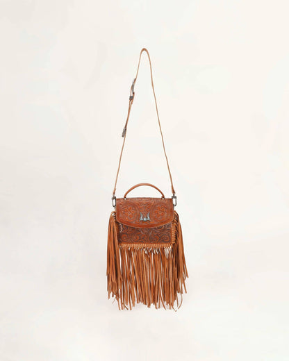 Loyal West Classic Flap Medium Tassle Bag Cowhide And Calfskin