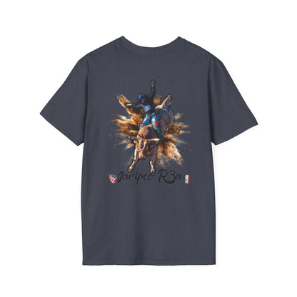 Bull Riding Graphic T-Shirt — 'Jaripet R3a' Rodeo Design