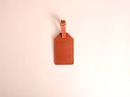 Genuine Leather Luggage Tag, Travel Bag Tag, Suitcase Label