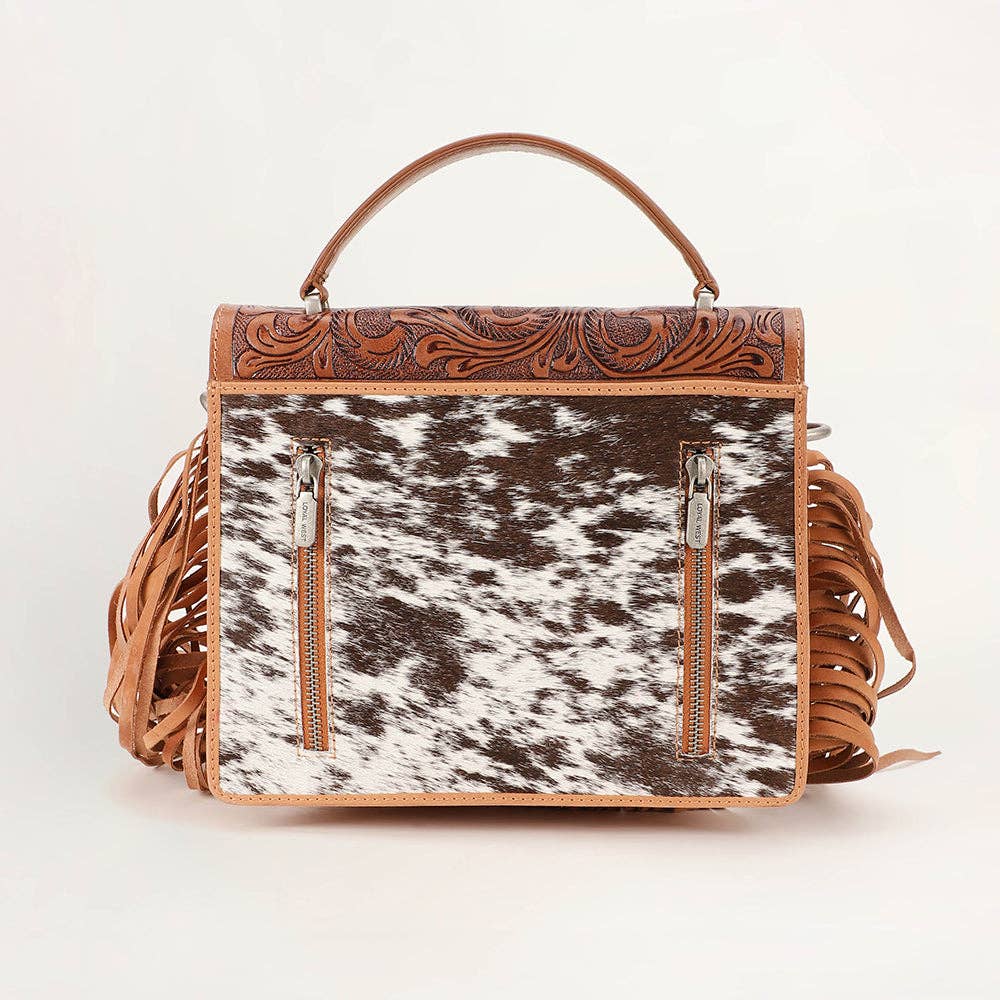 Loyal West Classic Flap Medium Tassle Bag Cowhide And Calfskin