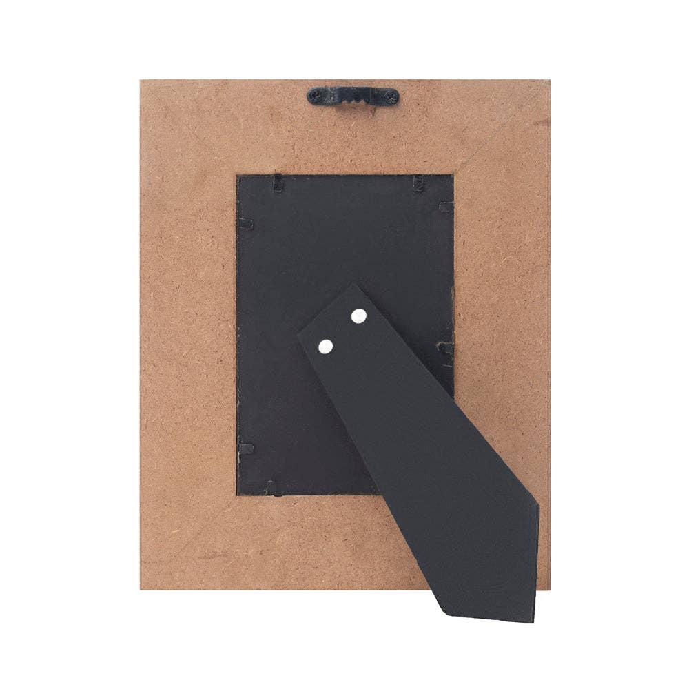 Magnolia Rise Handtooled Leather Photo Frame in Deep Mahogany