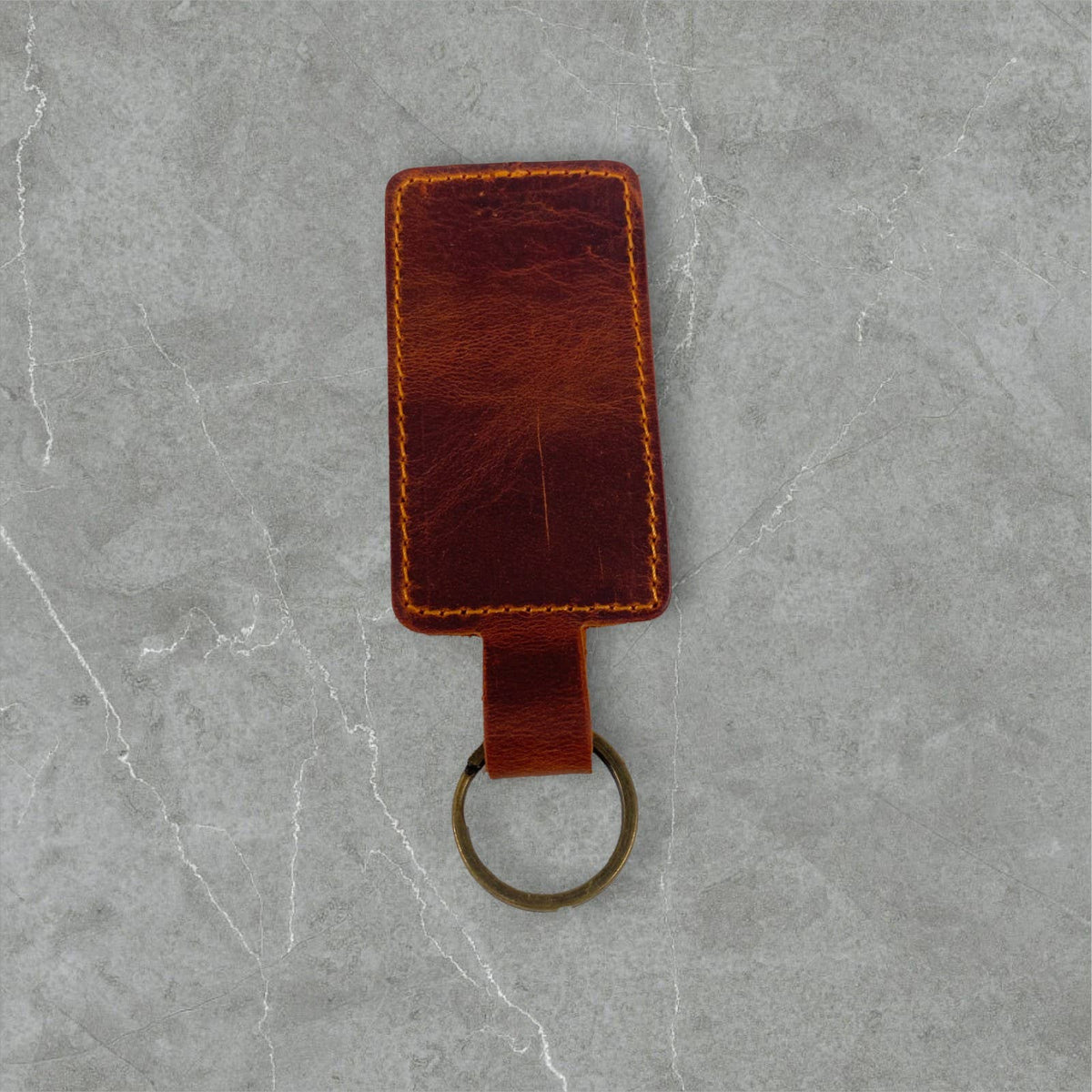 Leather Keychain, Rectangular Keychain