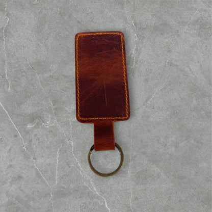 Leather Keychain, Rectangular Keychain