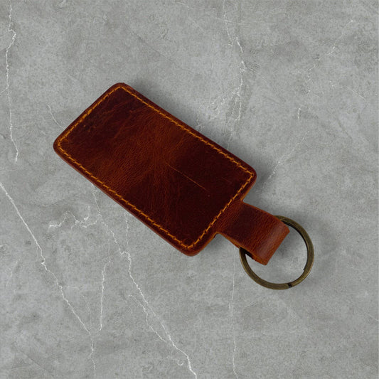 Leather Keychain, Rectangular Keychain