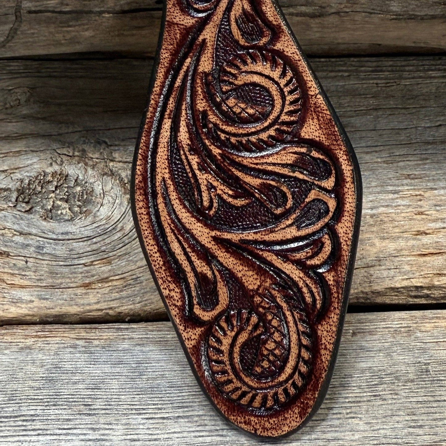 Distressed Leather Key Chain
