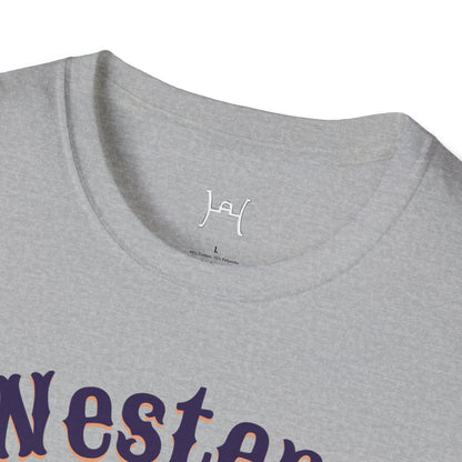 Western Rodeo Unisex Softstyle T-Shirt – Casual Cowboy Vibe, Perfect for Rodeo Events and Friends Gatherings