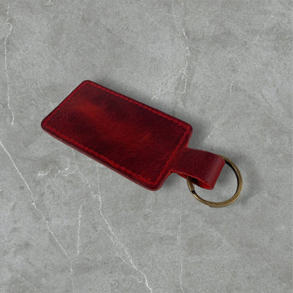 Leather Keychain, Rectangular Keychain