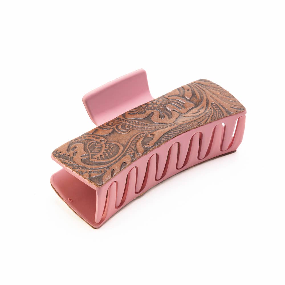 High Vista Hair Comb Clip In Pink and Brown