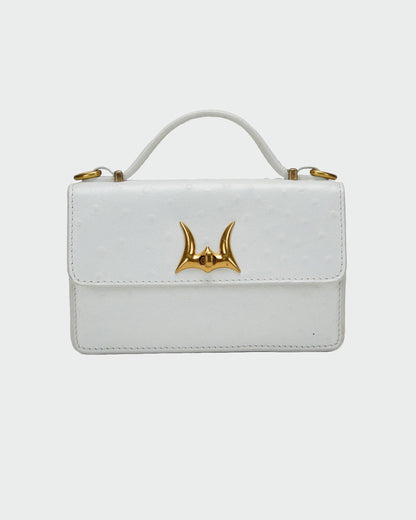 Loyal West Valencia Ostrich Leather Bag - Black