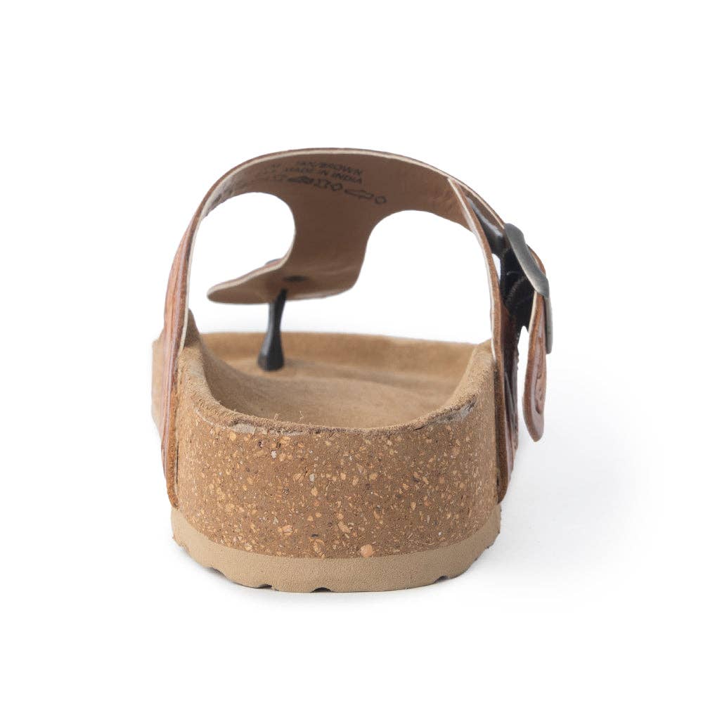 Crockler Western Hand-Tooled Sandals