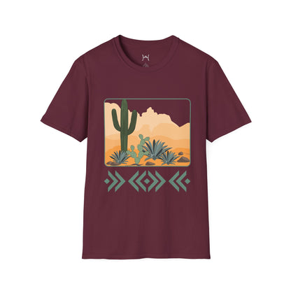 Desert Cactus Unisex Softstyle T-Shirt - Graphic Tee for Nature Lovers