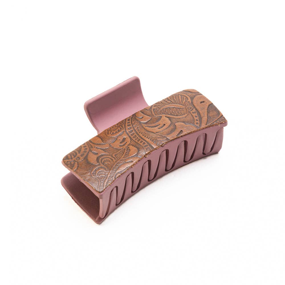 High Vista Hair Comb Clip In Peach and Brown