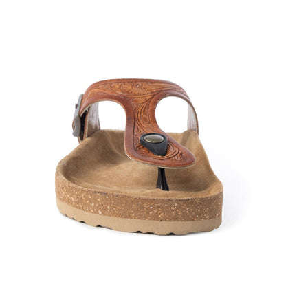 Crockler Western Hand-Tooled Sandals