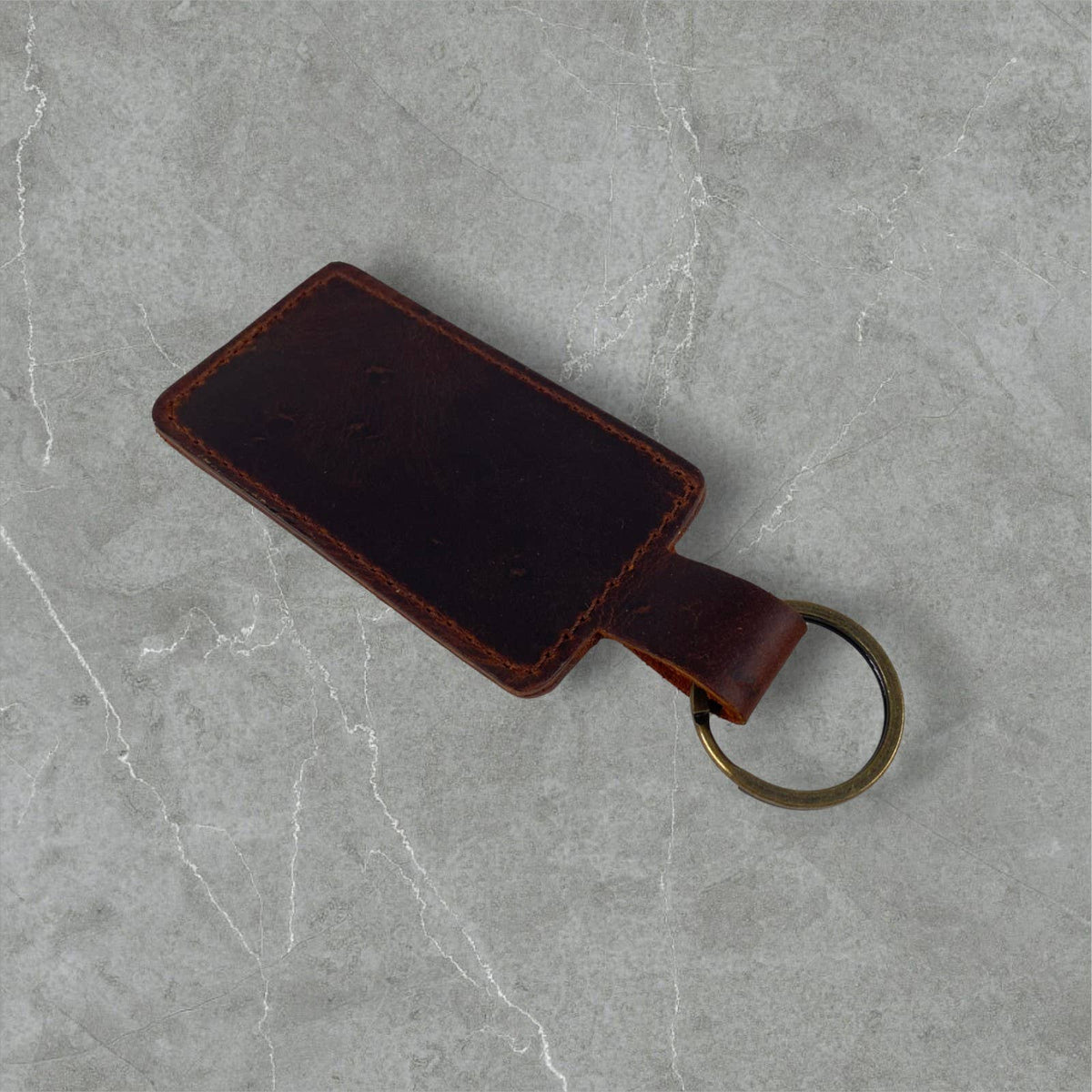Leather Keychain, Rectangular Keychain