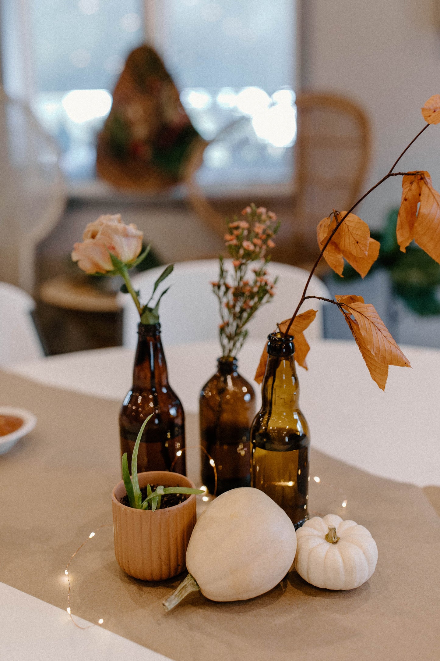 Amber bud vases