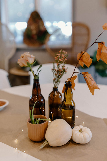 Amber bud vases